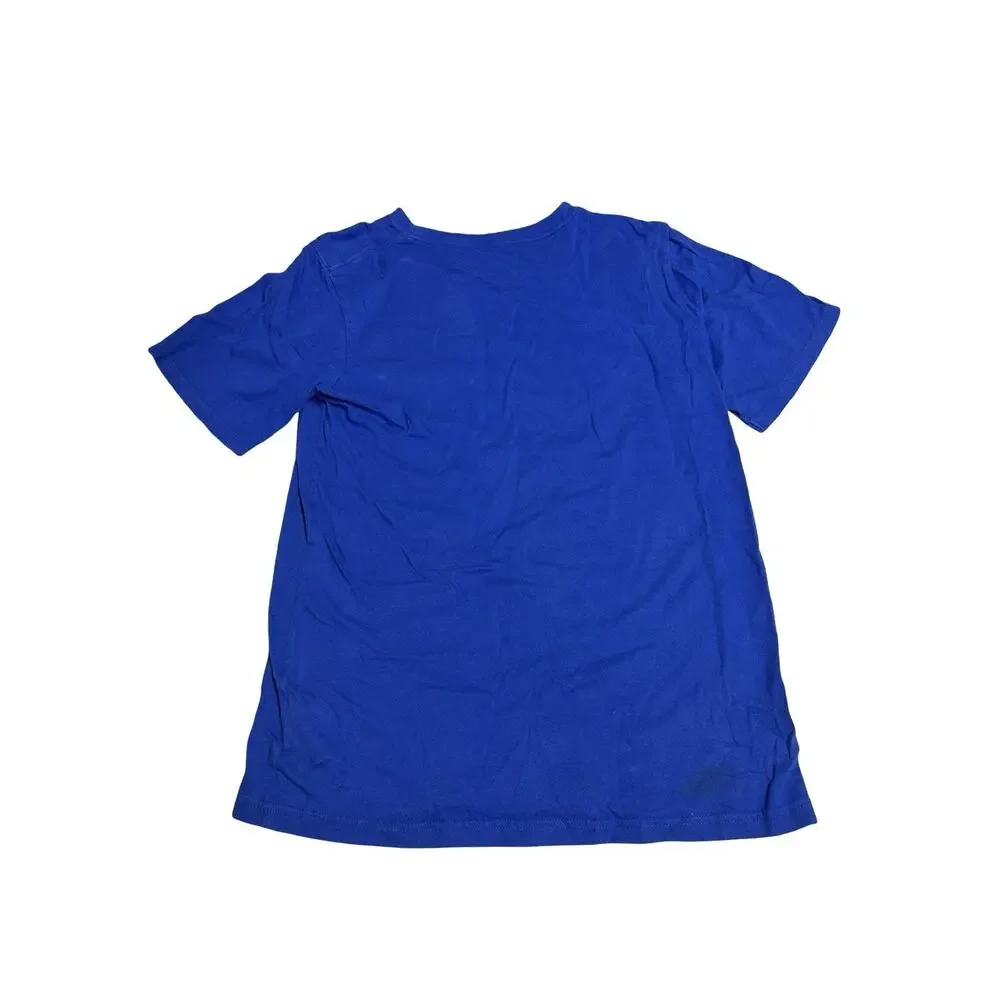 Converse Sneakers Graphic T-Shirt Blue Neon Lace Print Youth Large 12-13